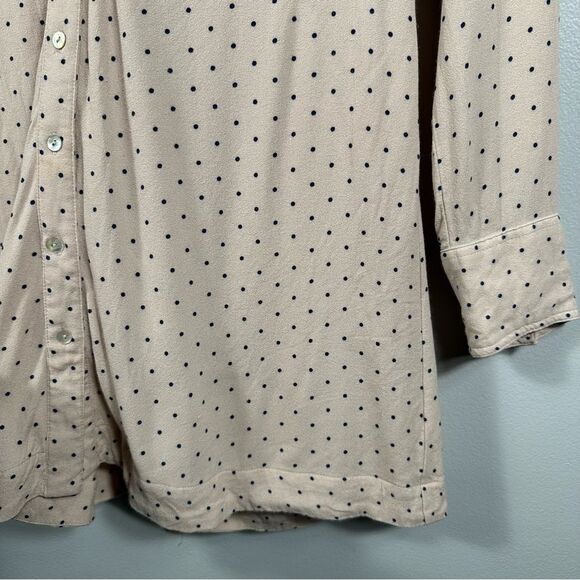 Free People Blush This Town Polka Dot Valentine’s Buttondown Dress Size Medium - Picture 14 of 16